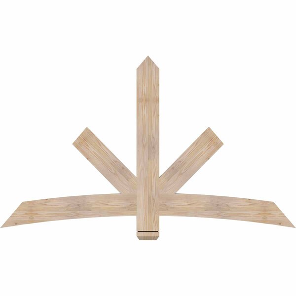 Ekena Millwork Alberta Smooth Timber Gable Bracket, Douglas Fir, 72"W x 42"H x 1 1/2"D x 5 1/2"F, 14/12 Pitch GBW072X42X0206ALB00SDF - main